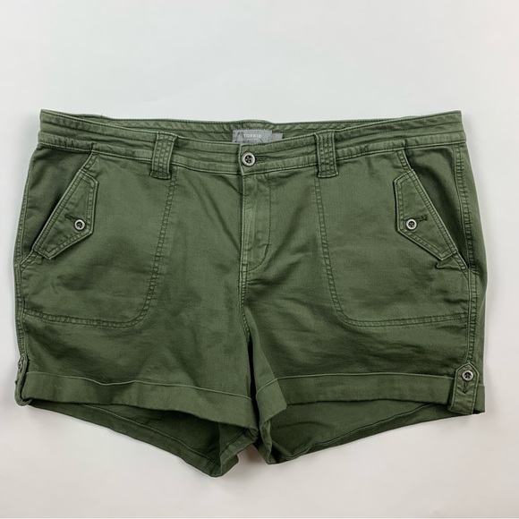 Torrid Military Stretch Twill Shorts Sz 24 - Picture 2 of 10